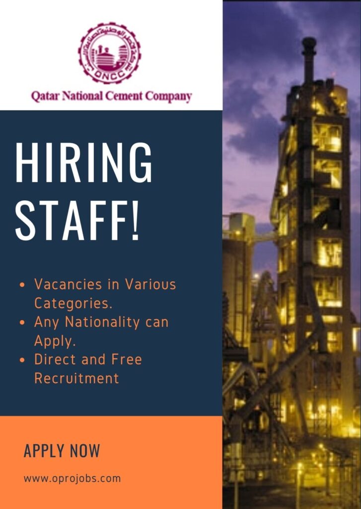 Latest Job Opening at Qatar National Cement Company - OproJobs